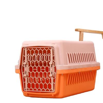 China Breathable Pet Travel Outdoor Pet Carrier Bag Cat Dog Plastic House Pet Cages Carriers for sale