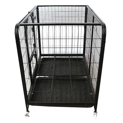 China Breathable Heavy Duty Multiple Layers Stackable Foldable Stainless Steel Kennel Cages For Dog for sale