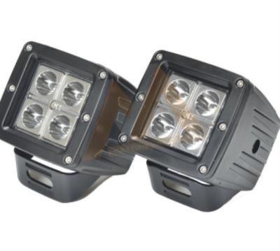 China Aluminum housing waterproof auto parts 4leds 1200lm led working lamp for jeep 4x4 offroad atv utv for sale