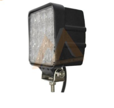 China Super bright aluminum housing square led worklight 12v spot flood beam 48w led work light for sale