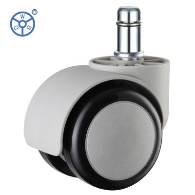 China Traditional WBD Diameter 7/16 2 Inch Wheel Handle Ring Swivel Swivel Furniture Caster White PU Wheel Office Caster Wheels For Chair for sale