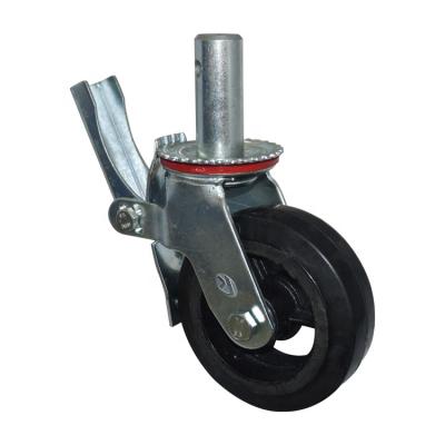 China PIVOT WBD 8 Inch Heavy Duty Roller Scaffolding Caster Adjustable Rubber Wheel With Brake for sale