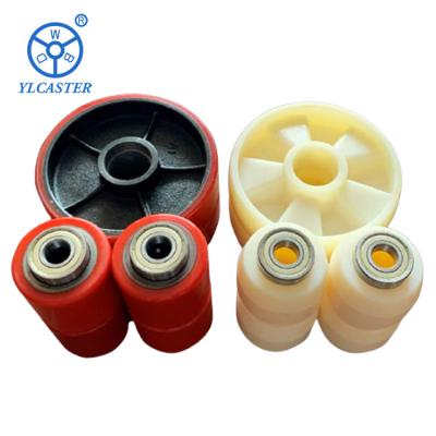 China Pallet Truck WBD Factory Price Polyurethane Replacement Load Wheel PU Forklift Caster Traditional Wear Resistant Wheels /jack for sale