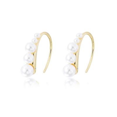 China Fast Shipping 925 Earring Jewelry Silver Hook Shell Pearl Earrings 925 FASHIONABLE for sale