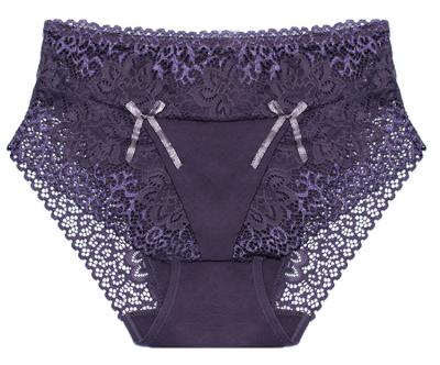 China Special Design Fashionable Sustainable Suitable Women's Lace Panties Breathable Underwear for sale