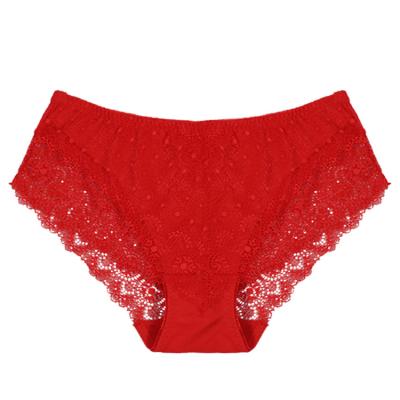 China Wholesale Seller New Design Cotton Lace Breathable Plus Size Women's Panties Ladies Fat Lingerie Sexy Underwear for sale