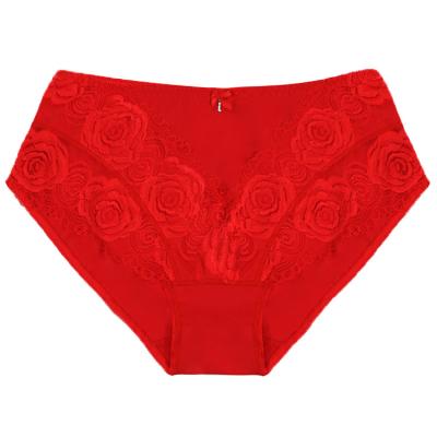 China Redemption Rate Sustainable Comfortable Cotton Plus Size Lace Women Underwear Breathable Panties for sale