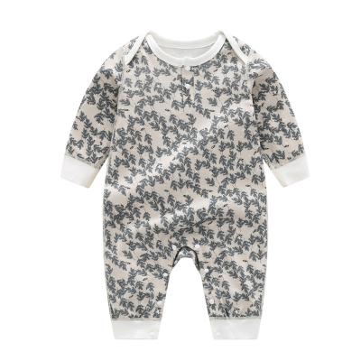 China Ribbed 100% Baby Romper Onesie Autumn Long Sleeve Unisex Infant Cotton Spring Baby Boy Clothes Solid Color Newborn Baby Bodysuits for sale