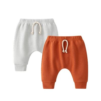 China Gender Direct 95% Organic Terry Logo Custom Drawstring Baby Sweatpants Comfy French Neutral Cotton Babies Toddler Pants Straight Factory for sale