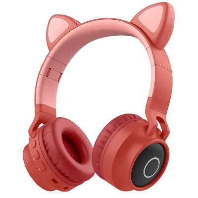 China Wireless earphone (can use wired also) comfortable to wear led original wireless cat ear bluetooth earphones for sale