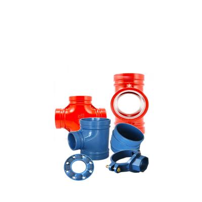 China Steam Ductile Iron Flexible Mechanical Rigid Coupling Threaded Grooved Pipe Fittings for sale