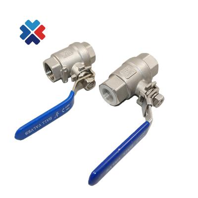 China 304 2PC NPT stainless steel ball valve ss316 general female threaded two piece ball valves for gas industry for sale