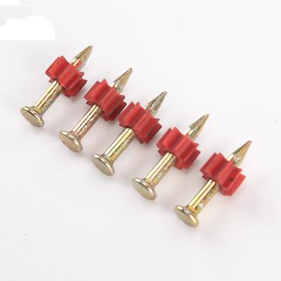 China Flat Shoot Nail For Gun And Gas Nail With Red PVC Seals for sale