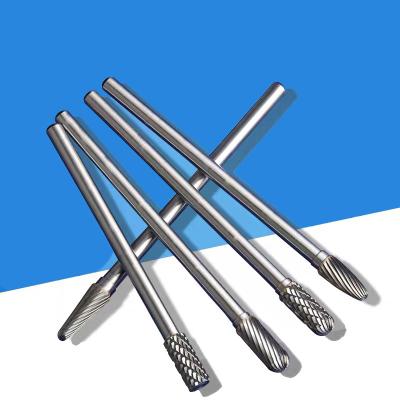 China High Quality Tungsten Carbide Steel Metal Folder Rotary Head Leg Wood Carbide Dental Inclined Grinding Burrs Long for sale