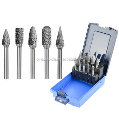 China Long Shank Tungsten Carbide Carbide Burr Set 1/4 Rotary Burrs Tungsten Carbide Set for sale