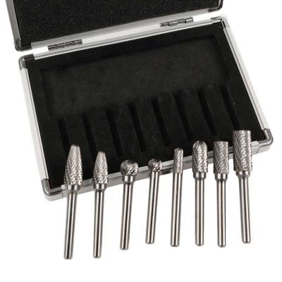 China Tungsten Carbide Taper Head Tungsten Carbide Deburrs Hand Tool Tungsten Carbide Die Rotary Cutter Carving Wood File Set for sale