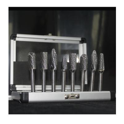 China Tungsten Carbide 8pcs Metric Carbide Burr Set Rotary Shank Tool Kit Set Die Grinder Bit Carbide Burr Set for sale