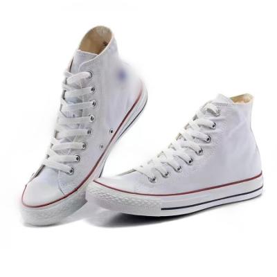 China Custom LOGO at the top of the canvas of men and girls of the trend 2023 new fashion couples shoes breathable classic casual outdoor white shoes for sale