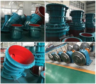 China Stainless Steel (06Cr13Ni4Mo) Tubular Shaft-Extension 100kW~200kW Water Turbine / Cross Flow S-Type Turbine for sale