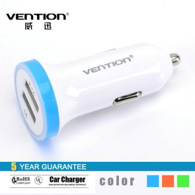 Cina 3.1A si raddoppiano dispositivo di carico dell'automobile di USB del porto del mostro DC5V 2.1A/1A 2 del caricatore dell'automobile di USB in vendita