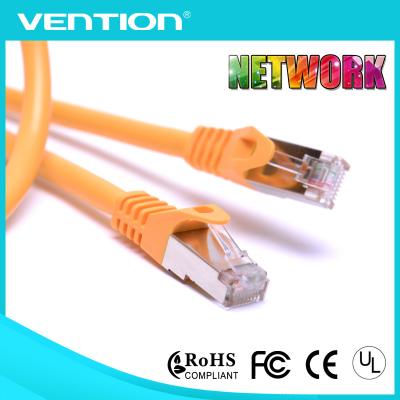 China Doble el cable de Lan amarillo blindado de la chaqueta de PVC de los cordones de remiendo del cable/Cat6a del cordón de remiendo RJ45 los 40m en venta