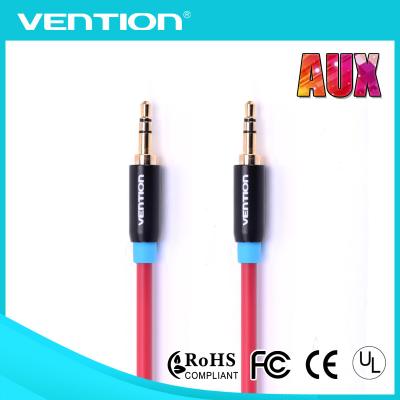 Chine mâle de 3.5mm à l'enveloppe en aluminium plaquée par or audio aux. masculin de câble de voiture pour le téléphone portable à vendre