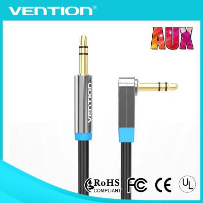 China Right Angle 3.5mm Stereo Audio Cable Connector 3 Pole Black Coiled Video Cables for sale