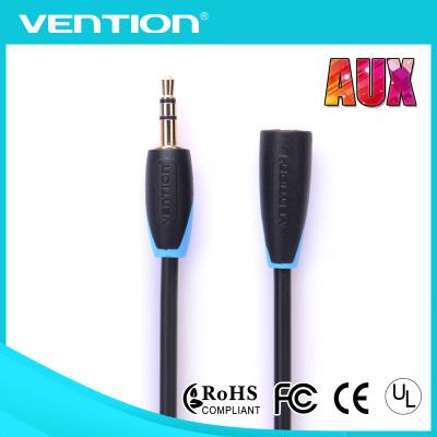 China Male to Female Custom Aux Audio Cable Blue and Black Audio Cables for Computer for sale