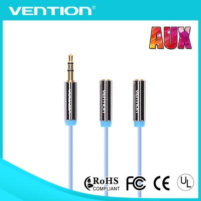 China Divisor audio estereofónico do cabo de Pólo 3.5mm do profissional 3 com cobre puro da embalagem de alumínio à venda