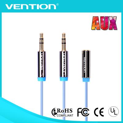 China 2 Male to Female 3.5mm Stereo Audio Cable OFC Auxiliary Wire for Cellphone / DVD for sale