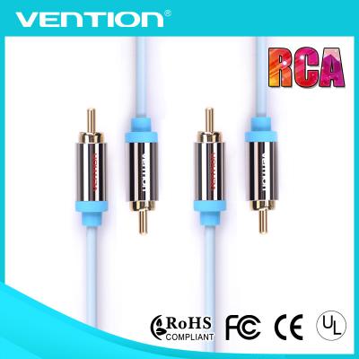 China 2RCA Male to Male Audio Video Cables Colors Bule And White For Computer MP3 MP4 for sale