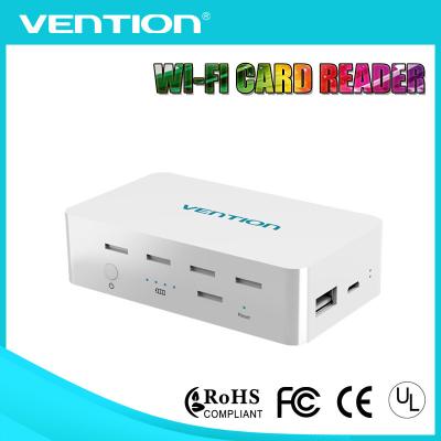 China Portable Wireless Products Wifi Card Reader with Micro USB Female SD LAN Port IOS Android System for sale