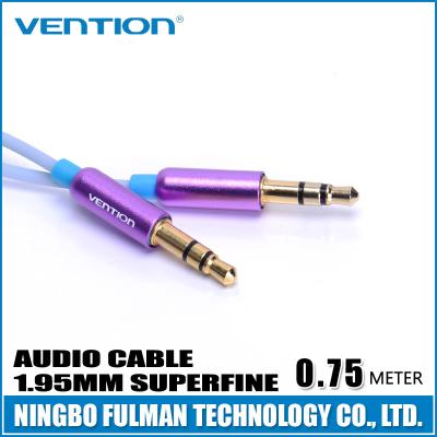 China Uiterst dunne Super Zachte 3.5mm Audioauto Stereoaux Kabel voor TPE-shell Te koop