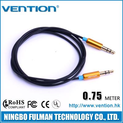 China 0.75m 2.46FT 3.5mm Male to Male AUX Audio Gold-Plated Cable for sale