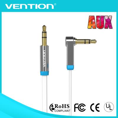 China 90 cabo audio estereofónico do branco 3.5mm do grau/3,5 milímetros de cabo de extensão audio de Jack à venda