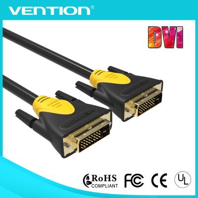 China Gold Plated 24+1 Pin DVI Male To Male Cable PC / Computer Monitor Cable , Black for sale