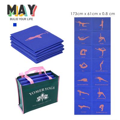 China Best Sellers 5mm PVC Durable Anti-Slip Washable Customizable Foldable Yoga Mat for sale