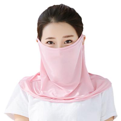 China Summer Anti-UV Silk Ice Shawl Sunscreen Ice Cuffs Neck Warmers Climbing Shade Sunscreen Breathable Bandana for sale