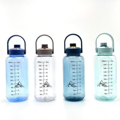 China Large Volume Water Bottle 2000ml 70oz Sustainable Outdoor Tour Bottle Gym Eco - Friendly Drinking Bottle for sale