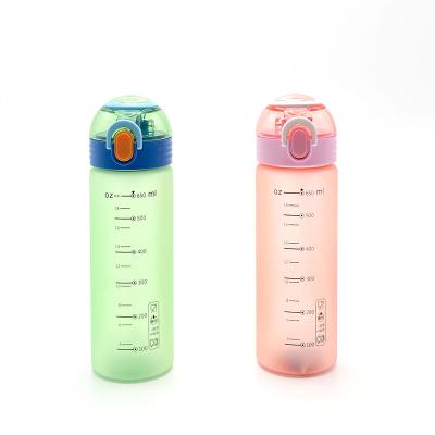 China Sustainable Plastic Outdoor 650ml Travel Increasing Tritan BPA Free Water Bottles for sale