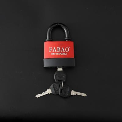 China Security Waterproof Plastic Shell Iron Padlock With 3 Keys for sale