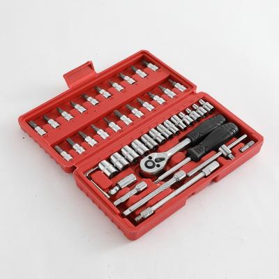 China Repairing Tools 46pcs in a Set Set Toolbox Wrench Hand Tool Wrench Socket and Car Repair Ratchet for sale