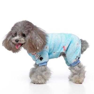 China Stocked Wholesale Christmas Design Cute Dog Clothes Dog Jumpsuit Pajamas For Christmas Pet Clothing Dog Clothes for sale