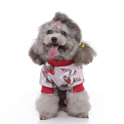 China Hot Sales Factory Direct Stocked Soft Pet Apparel No Binding Winter Season Christmas Dog Pajamas Dog Jumpsuit Customized for sale