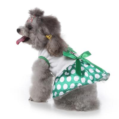 China Wholesale Stocked Santa Outfit Pet Christmas Dog Hoodies Dog Puppy Skirt Dress for sale