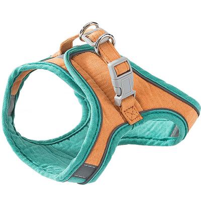 China High Quality Durable Outdoor Cotton Breathable Strap Detachable Nylon Breathable Pet Puppy Harness Vest Cats Dog Harness Set for sale