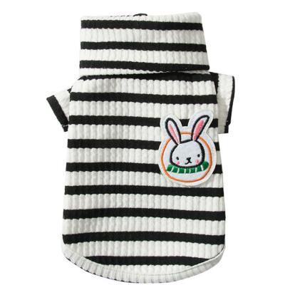 China Sustainable Pet Products 2021Striped Sweater Autumn Winter Dog Clothes Designer Dog Knit Sweater Cute Pet for sale