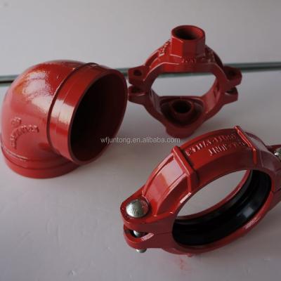 China UL FM A53 SCH10 Ductile Groove End Fire Fighting Red Painted Steel Pipe for sale