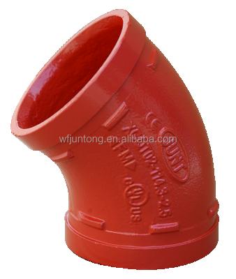 China Fire Protection Systems UL FM CE Malleable Iron Grooved 11.25 Degree Elbow for sale