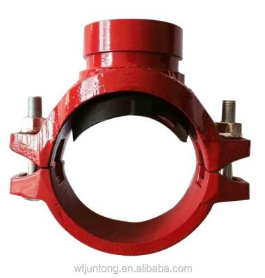 China Ductile Iron UL FM CE Approval Iron Grooved Pipe Fittings And Couplings Threaded / Grooved Mechanical Crosses / Tees Grooved Threaded Outlet for sale